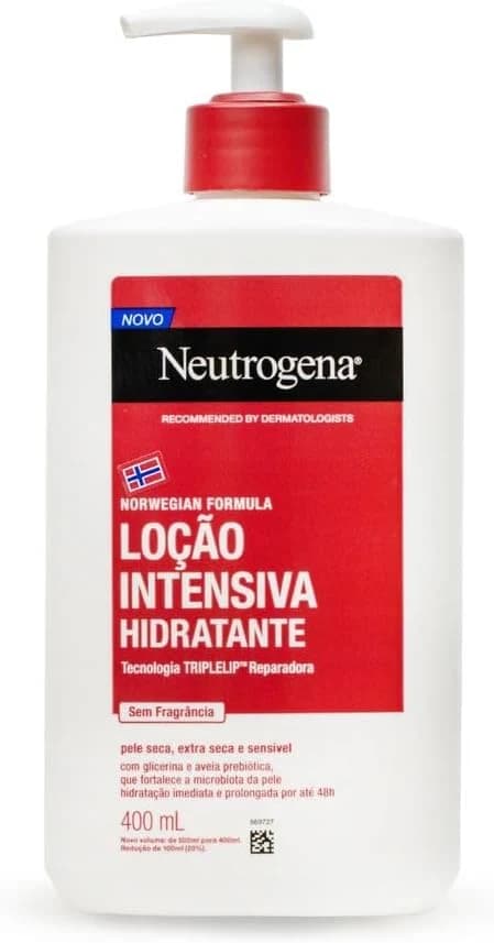 Neutrogena Hidratante Corporal Intensivo Norwegian, Sem Fragrância, 400ml